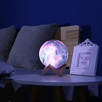 Дитячий настільний нічник Moon Lamp "Луна" 15 см + пульт, місяць — дитячий світильник кольоровий, фото 2