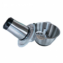 Блендер, кухонний подрібнювач із металевою чашею електричний Kitchen Expert 2 л подвійне лезо чопер, фото 3