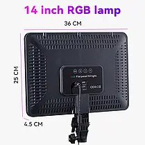LED Прожектор для Фотозйомки RGB PM-26 з бездротовим пультом / професійне освітлення для відео та макіяжу, фото 2