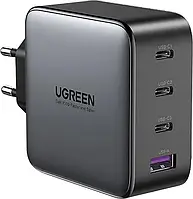 Зарядний пристрій Ugreen CD254 2 x USB-C 100 Вт GaN Tech Fast Charger Чорний