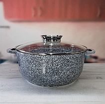 Казан UNIQUE UN-5218 6.1л (28см, круглий, гранітний) - 12595, Казан з гранітним антипригарним покриттям, фото 2