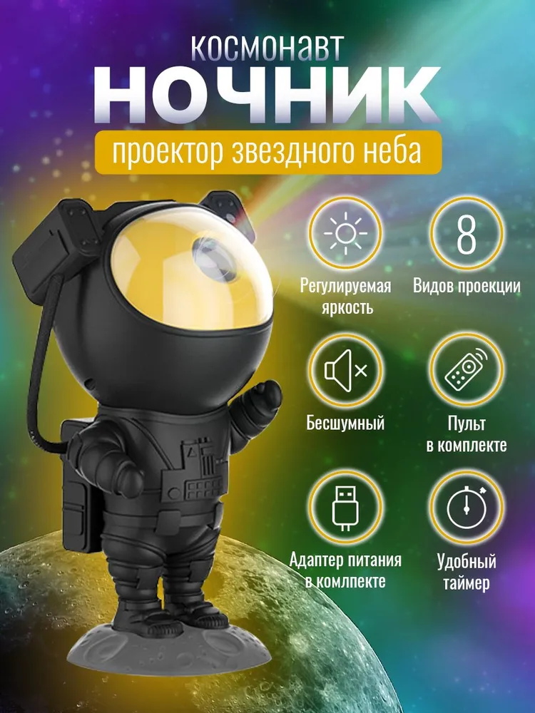 Дивовижний проектор зоряного неба із зображенням астронавта!, Нічник у дитячу кімнату
