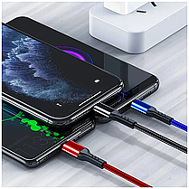 Шнур для моб. CL 971 AWEI 3 in1 Lightning Micro + IP, Кабель для зарядки 3 в 1, фото 5