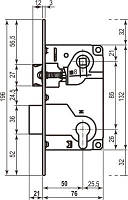 AGB Art. B010255006 Механизм замка никель 85мм