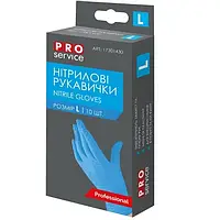 Перчатки для уборки ProService Nitrile Gloves Blue L 10 шт. (4823071658507)