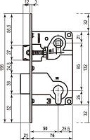 AGB Art. B010255022 Механизм замка ант бронза 85мм