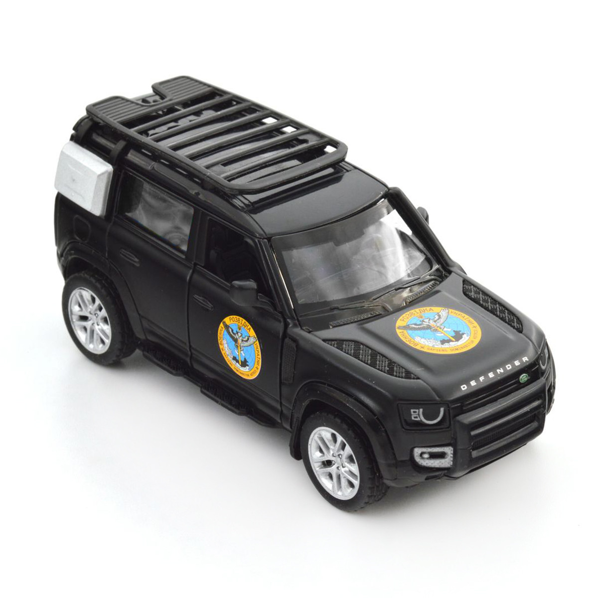 Автомодель TechnoDrive серії Шеврони Героїв Land Rover Defender 110 — ГУР МО 250364M