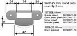AGB Art. B010001303 відповідна планка до механізму сум. латунь з напівкруг відб 8мм, фото 2
