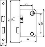 Механізм BRUNO 1251 AB WC ант.латунь вж, фото 3