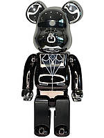 Статуетка Bearbrick 28 см Дизайнерська іграшка Беарбрик DAFT PUNK SILVER Фігурка для інтер'єру Беарбік