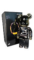 Статуетка Bearbrick 28 см Дизайнерська іграшка Беарбрик DAFT PUNK YELLOW Фігурка для інтер'єру Беарбік