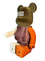 Статуэтка Bearbrick 28 см Дизайнерская игрушка Беарбрик KITH RED Фигурка для интерьера медведь Беарбик
