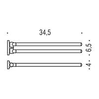 Вешалка двойная 34,5 см хром Colombo B2212 Bart