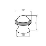 Обмежувач DS018-PB пол латунь, фото 3