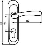 Pучка на планці 910K6 мат нікель/золото кл (до мех. 1025), фото 5
