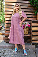 Летнее женское платье с натуральной ткани Ткань штапель Размер 48-50, 52-54, 56-56, 60-62, 64-66