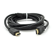 Кабель Ritar PL-HD94 HDMI-HDMI Ultra HD 1080P, 0.8m, v1,4, OD-7.3mm, с фильтром, круглый Black, коннектор