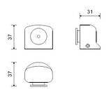 Стопор магнітний RDA DS006 мат. нікель, фото 3