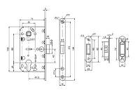 Comit 81703 Механизм замка черный магнитный мц 85мм + ответная планка