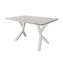 Стіл обідній з металу і ДСП Брайт 750/1200/750 Метал-Дизайн Білий оксамит, фото 3