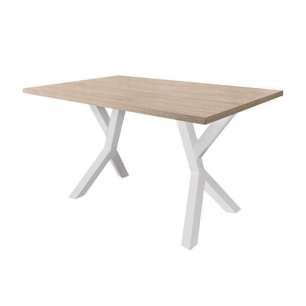 Стіл обідній з металу і ДСП Брайт 750/1200/750 Метал-Дизайн Білий оксамит, фото 1