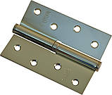 Завiса 100 * 2,5 (1 підшип, сталь) пол.латунь права Fuxia, фото 3