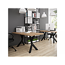 Стіл обідній з металу і ДСП Брайт 750/1600/800 Метал-Дизайн Чорний оксамит, фото 5