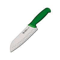 Нож Сантоку Sanelli Ambrogio Supra особое лезвие грантон 18 см Зеленый (77987) EJ, код: 1676608