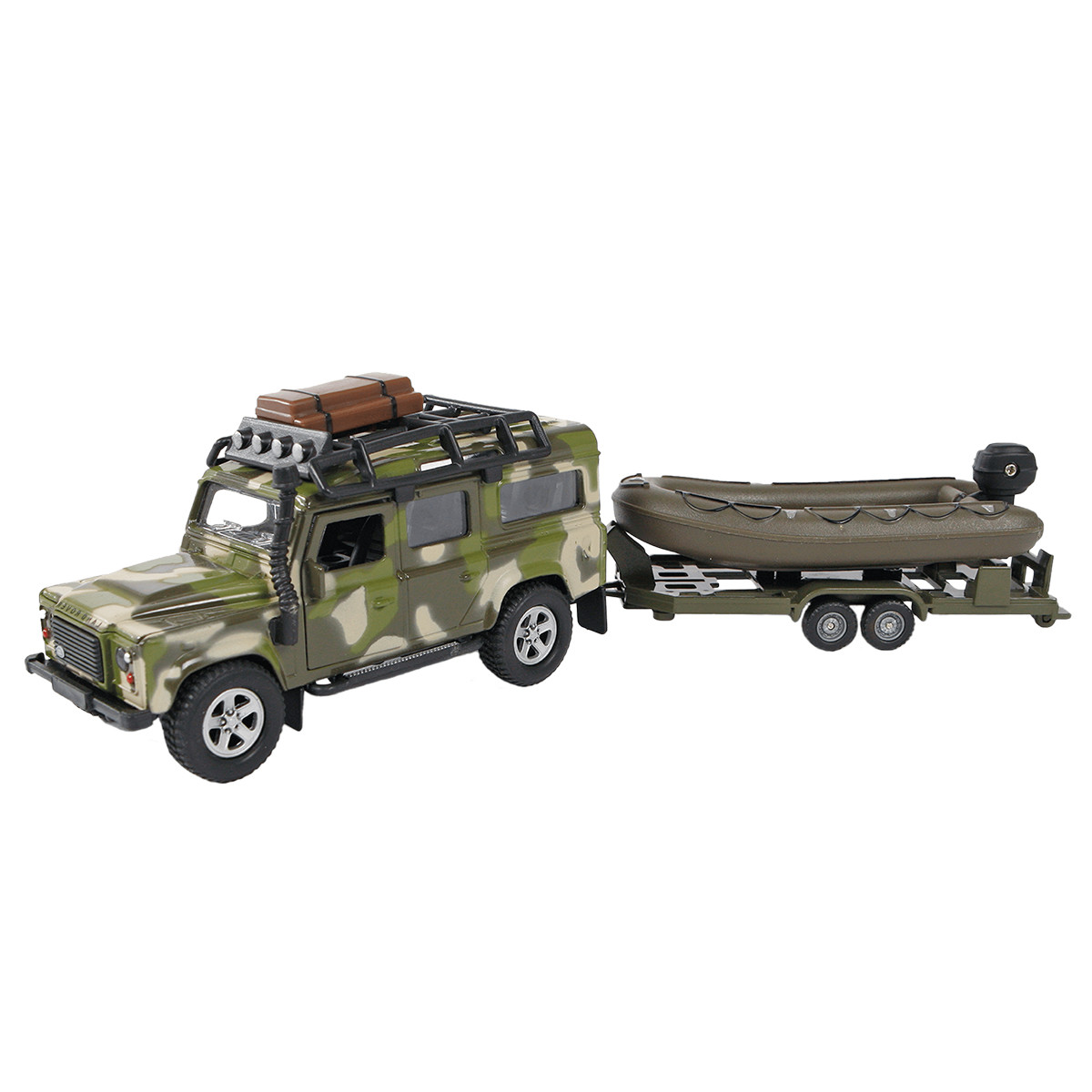 Автомодель TechnoDrive Land Rover Defender Мінітарі (з човником) 520191.270