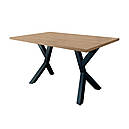 Стіл обідній з металу і ДСП Брайт 750/1600/800 Метал-Дизайн Чорний оксамит, фото 2