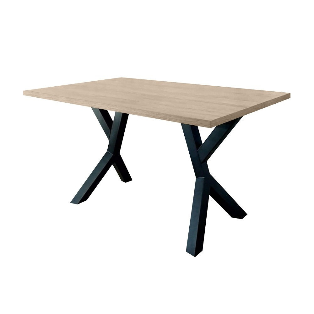 Стіл обідній з металу і ДСП Брайт 750/1600/800 Метал-Дизайн Чорний оксамит, фото 1