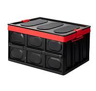 Органайзер пластиковий із кришкою в багажник автомобіля Voltronic BYR 520x360х290 Black-Red
