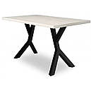 Стіл обідній з металу і ДСП Брайт 750/1600/800 Метал-Дизайн Чорний оксамит, фото 3