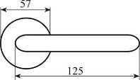 Ручка Fimet 173-269 Vittoria черный матовый R ф/з