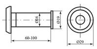 Глазок Protect 60-90 d.16 золото