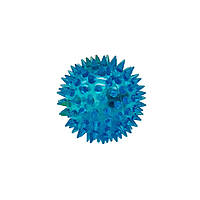М'яч масажний MS 1137-1 6,5 см, пищалка, світлові ефекти (Синій) un