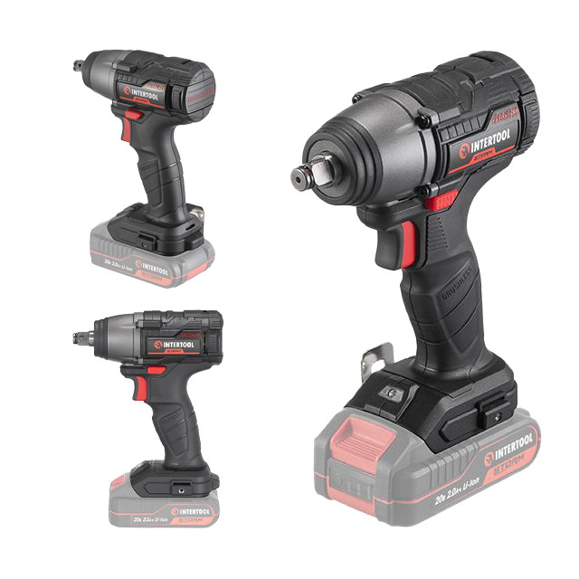 Гайковерт ударний акумуляторний 20 В, 300 Nm, 0-3000 уд./хв., 1/2", без ЗП та АКБ INTERTOOL WT-9364, фото 1