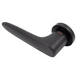 Дверна ручка на розетці RDA Idea чорний / чорний матовий R ф/з, фото 3