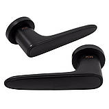 Дверна ручка на розетці RDA Idea чорний / чорний матовий R ф/з, фото 6