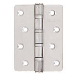 Завіса RDA 100*3*2,2 (4 подш, нерж сталь) закр. R7 SS мат хром, фото 3