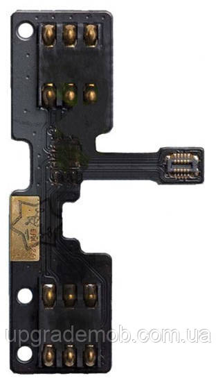 Роз'єм Sim-карти Huawei G710 зі шлейфом на дві Sim-карти, фото 1