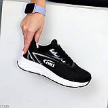 Текстильні еластичні чорно-білі жіночі кросівки весна-літо 2024 взуття жіноче, фото 5