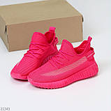 Яскраві текстильні неонові рожеві літні кросівки взуття жіноче, фото 3