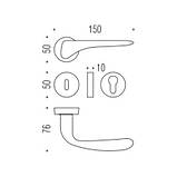 Ручка Colombo Madi мат.хром R ф / з (50 Розета), фото 2