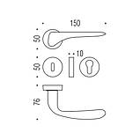 Ручка Colombo Madi мат.хром R ф / з (50 Розета), фото 3