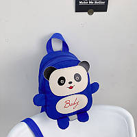 Дитячий рюкзак A-6864 Panda з ремінцем антивтрати Blue