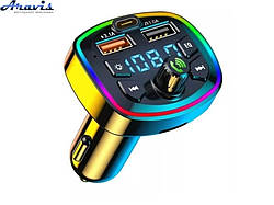 FM модулятор Bluetooth Q7 BT5.0 RGB підсвітка PD18W hand free