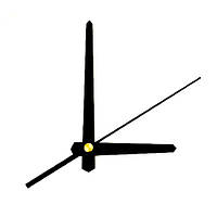 Стрілки для годинника, годинникового механізму комплект з 3 стрілок, чорні прямі sl