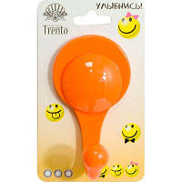 Крючок одинарный оранжевый пластик Trento W5562-O