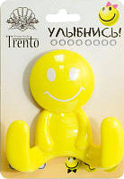 Крючок двойной желтый пластик Trento W5560-Y